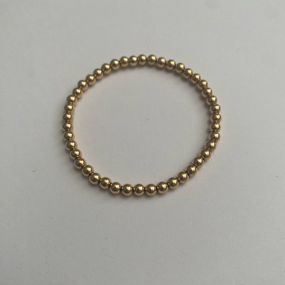 Gold filled beaded bracelet 4mm